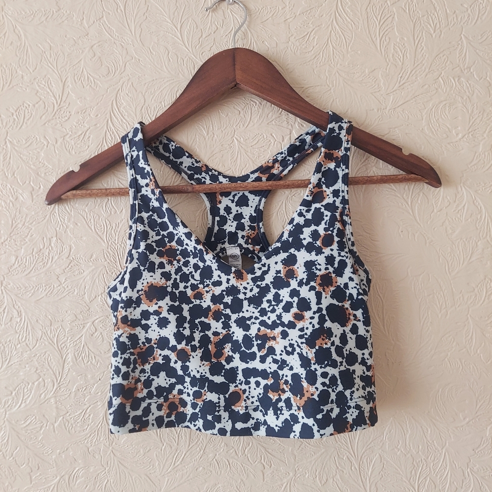 Sage Collective Women's Inkspot Animal Print Sports Bra Sz XS
